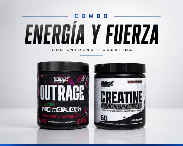 Pre-entreno 30 servidas + Creatina Monohidratada 60 servidas