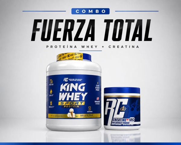 Proteína King Whey 51 servidas + Creatina Monohidratada 120 servidas