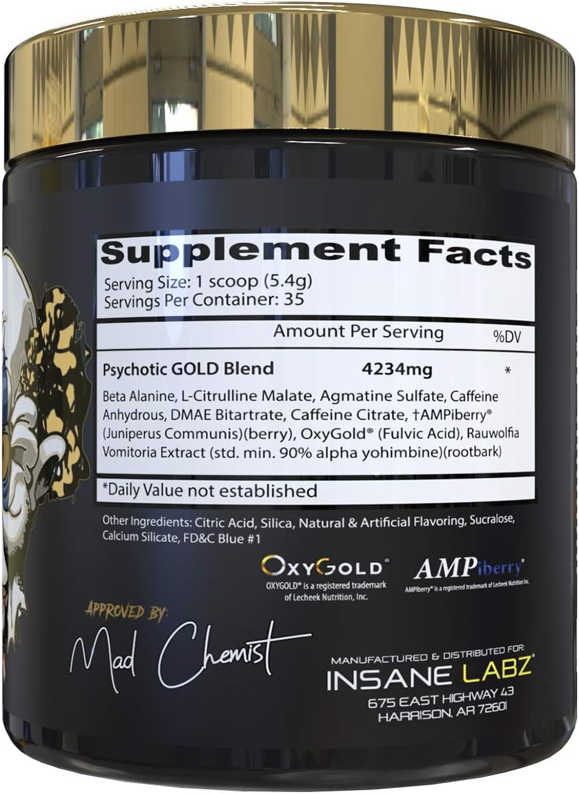 Pre-Entreno Psychotic Gold - 35 Servidas