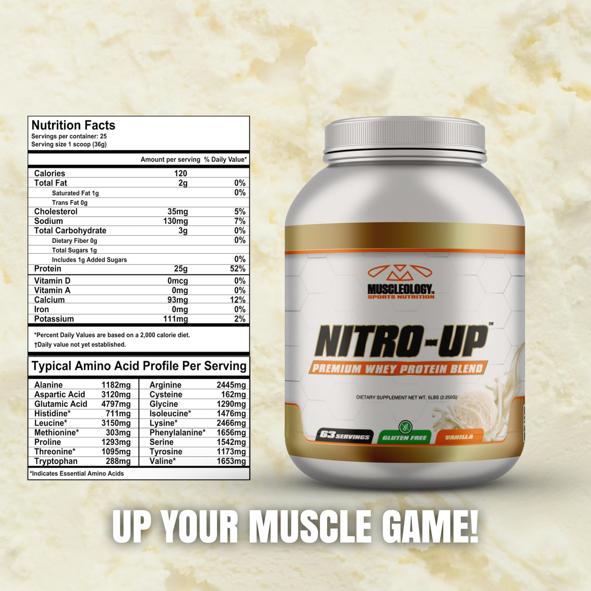 Nitro Up Whey Muscleology 63 Servidas